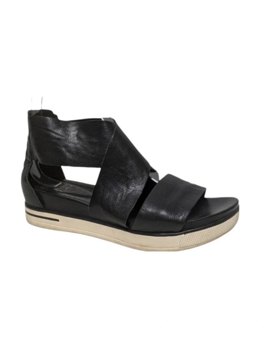 EILEEN FISHER Sport Platform Leather Sandals 7.5